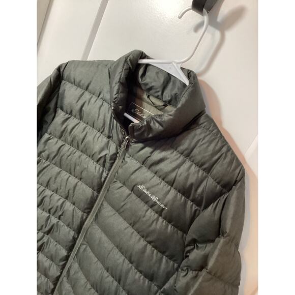 Eddie Bauer Men's Lined Cirruslite Down Puffer Jacket Olive Green Size Medium - Picture 3 of 12